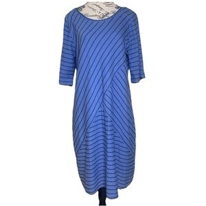 Habitat Blue and Black Striped Midi Dress